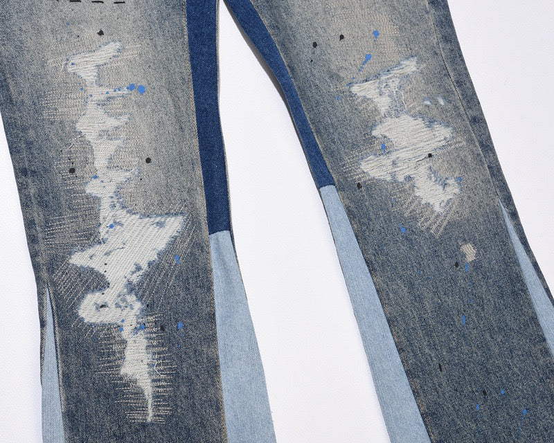 Wavy Flared Jeans