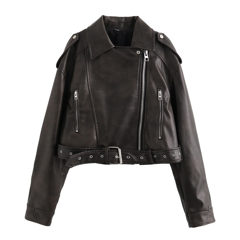 Virale Lederjacke