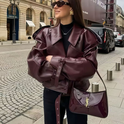 Virale Lederjacke