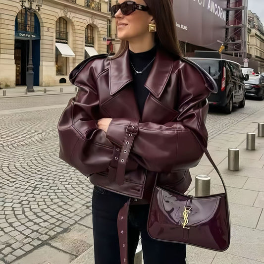 Virale Lederjacke