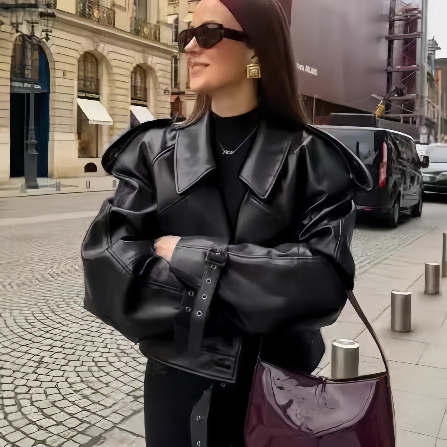 Virale Lederjacke