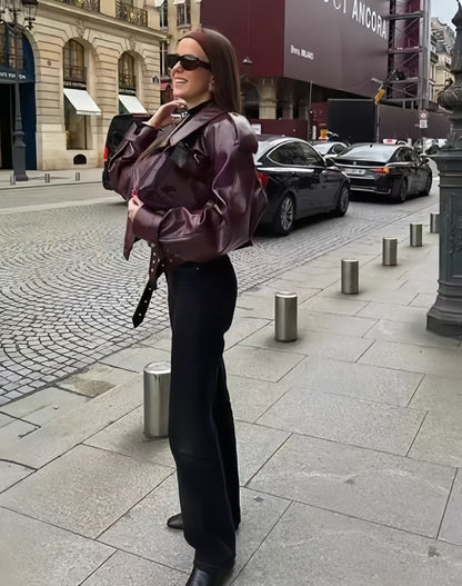 Virale Lederjacke