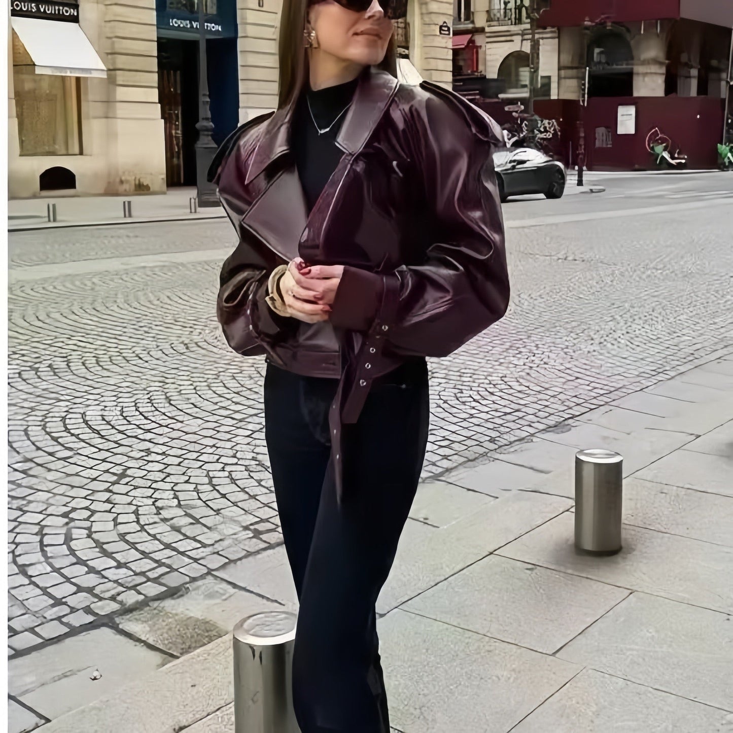 Virale Lederjacke